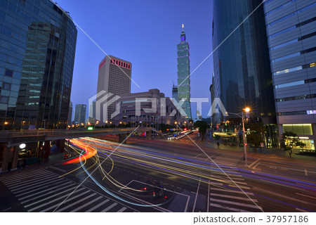 City, Taipei 101, Chinese Taipei, Taiwan, Taipei 101 nights, traffic, crossroads, 101 buildings, buildings 37957186