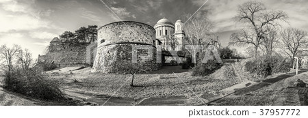 Famous Esztergom basilica, Hungary, colorless Famous Esztergom basilica, Hungary, colorless 37957772