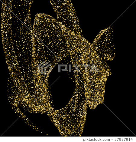 Vector black and gold luxury background.  37957914
