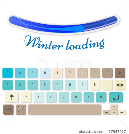Modern realistic keyboard  37957917