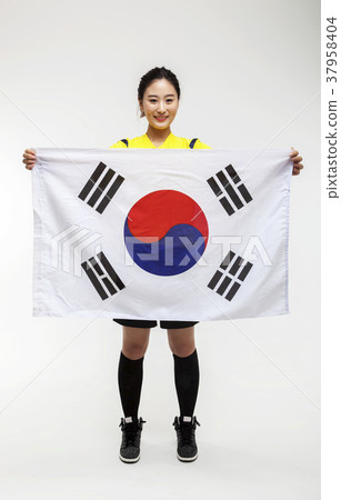 Taegeukgi，年輕女性，足球，裁判 37958404