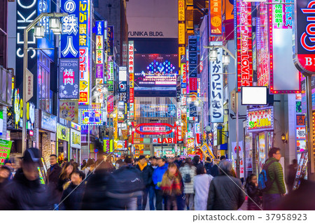Night view of Tokyo Shinjuku Kabukicho (Kabukicho first town) Night view of Tokyo Shinjuku Kabukicho (Kabukicho first town) 37958923
