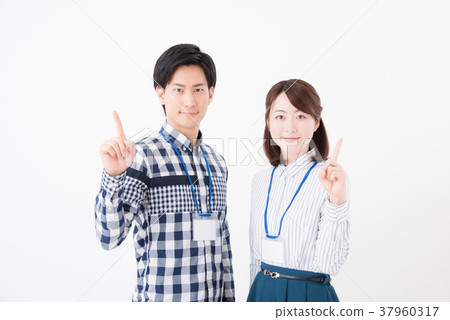 Casual business man and woman Casual business man and woman 37960317