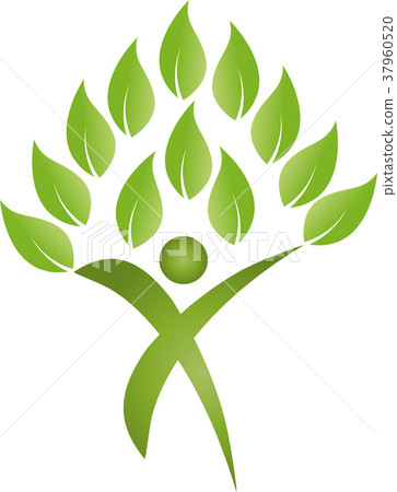 Person, tree, gardener, naturopath, logo Person, tree, gardener, naturopath, logo 37960520