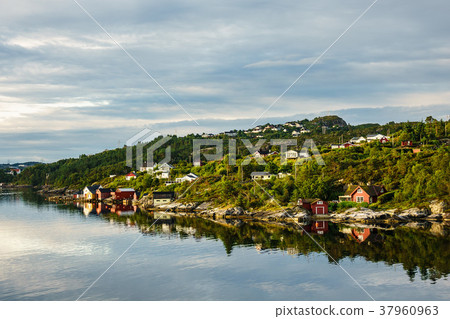 View to the city Bergen in Norway 37960963