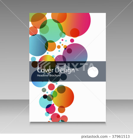 Abstract color circles. Cover design template 37961513