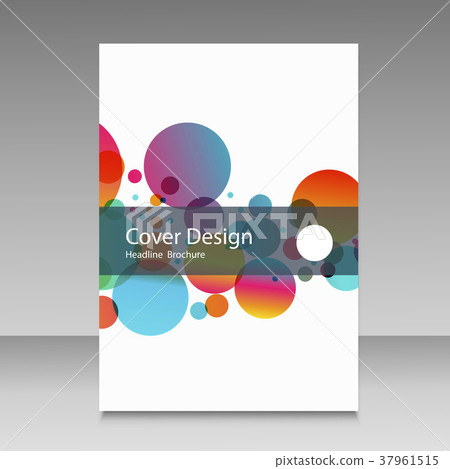 Abstract color circles. Cover design template 37961515