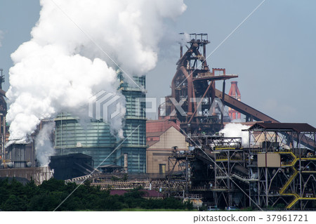 Landscape of Mizushima's steelworks Landscape of Mizushima's steelworks 37961721