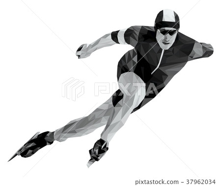 athlete skater in speed skating 37962034