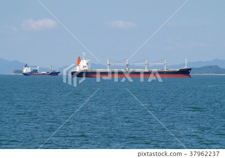 A ship anchored off Mizushima A ship anchored off Mizushima 37962237