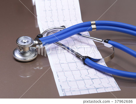 RX prescription, stethoscope, Red heart and pils RX prescription, stethoscope, Red heart and pils 37962686