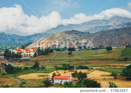 Beautiful mountain landscape of Crete Island Beautiful mountain landscape of Crete Island 37963847