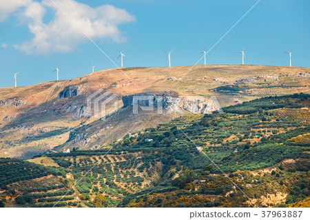 mountain landscape of Crete Island, Greece mountain landscape of Crete Island, Greece 37963887