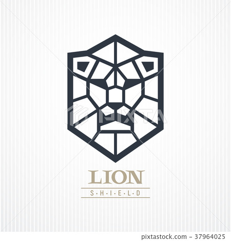 Lion head shield logo Lion head shield logo 37964025