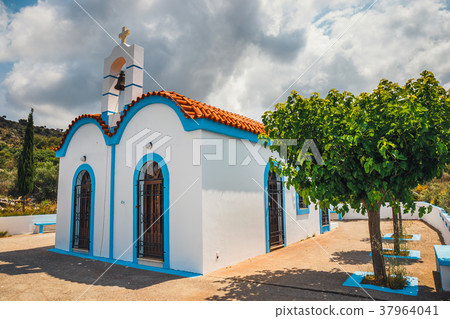 White chapel in the mountains, Crete Island White chapel in the mountains, Crete Island 37964041