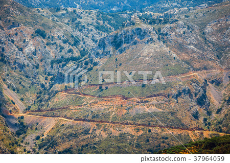 Beautiful mountain landscape of Crete Island Beautiful mountain landscape of Crete Island 37964059