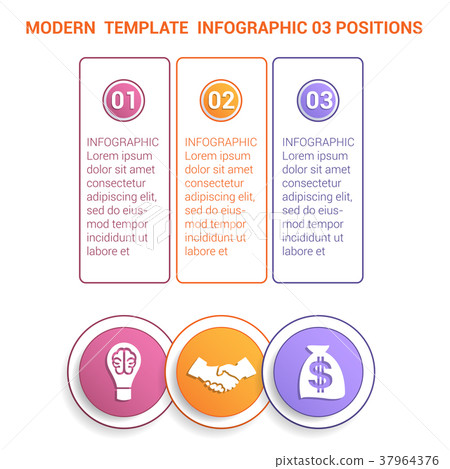Timeline infographic for business 3 steps, proce 37964376