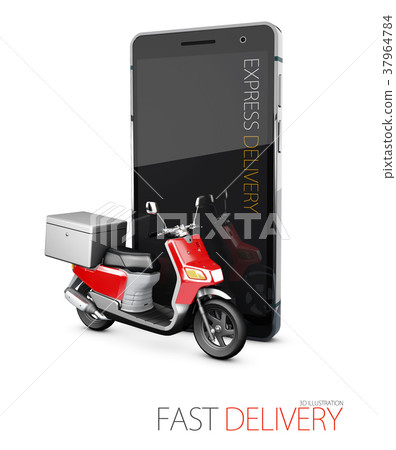 Delivery ride scooter motorcycle service Delivery ride scooter motorcycle service 37964784