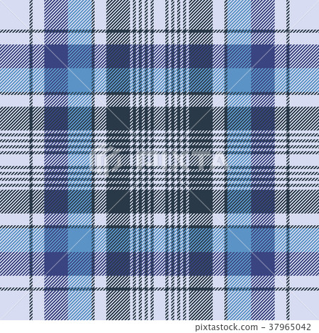 Blue tartan check plaid fabric seamless pattern 37965042