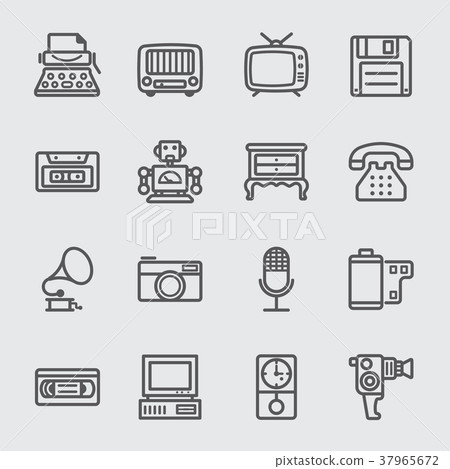 Retro line icon 37965672