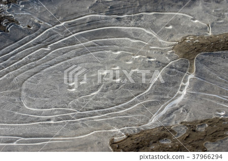 A puddle of frozen surface (freeze) 37966294