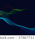Abstract particles Fractal waves digital area 37967731