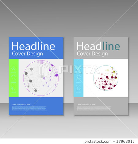 Molecule design brochure template. Science vector Molecule design brochure template. Science vector 37968015