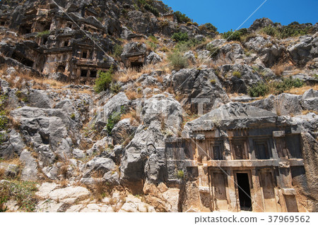 Ancient lycian Myra rock tomb Ancient lycian Myra rock tomb 37969562