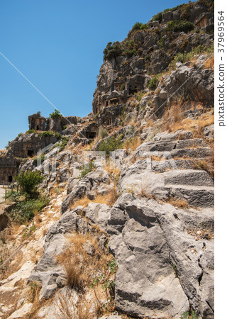Ancient lycian Myra rock tomb Ancient lycian Myra rock tomb 37969564