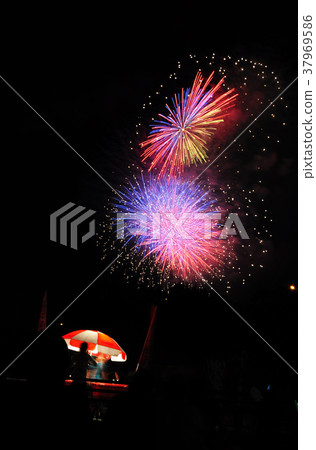 Fireworks festival in Japan 37969586