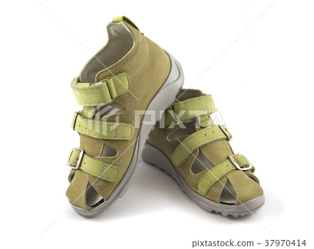 Green shoes on white background 37970414