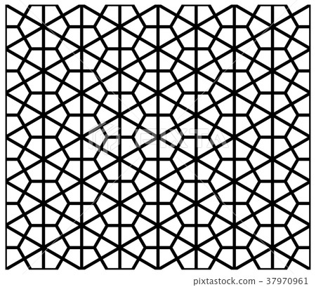 Seamless japanese background and pattern in black  37970961