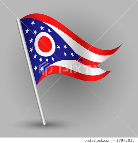 vector american state flag ohio - Stock Illustration [37972033] - PIXTA