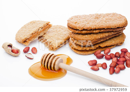 Healthy bio breakfast grain biscuits with honey Healthy bio breakfast grain biscuits with honey 37972959