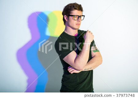 Thoughtful man making serious decision 37973748