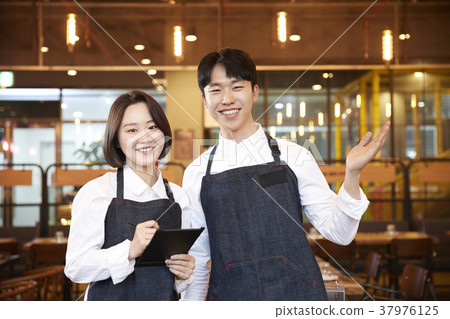 Restaurant, Waiter, Waitress, Occupation, Korean Restaurant, Waiter, Waitress, Occupation, Korean 37976125