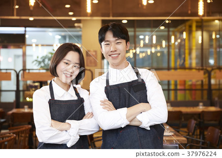 餐廳，服務員，女服務員，職業，韓國人 37976224
