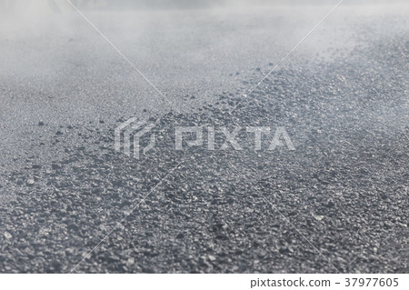 Process of building new asphalt road on the new road construction site in Thailand Process of building new asphalt road on the new road construction site in Thailand 37977605
