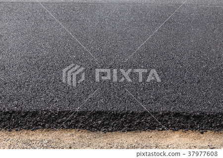 Process of building new asphalt road on the new road construction site in Thailand Process of building new asphalt road on the new road construction site in Thailand 37977608