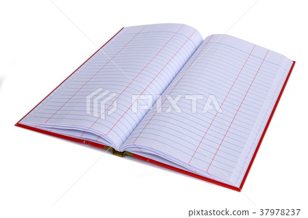 open empty notebook with lined pages isolated on white background open empty notebook with lined pages isolated on white background 37978237