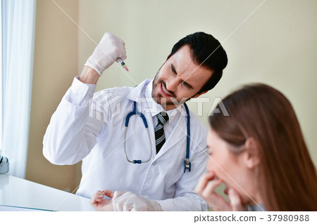 Terrible medical concept. Patients are afraid to go to the docto Terrible medical concept. Patients are afraid to go to the docto 37980988