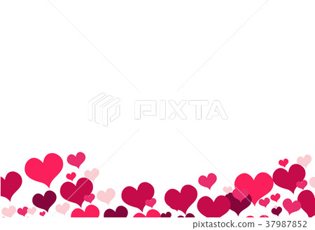 Vector illustration with red love hearts - Stock Illustration [37987852 ...