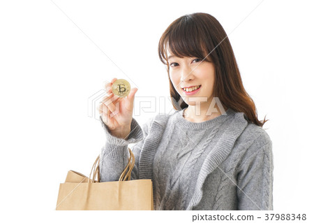 Virtual currency and bitcoin image Virtual currency and bitcoin image 37988348