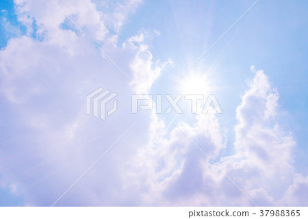 Blue sky with clouds sunlight Blue sky with clouds sunlight 37988365