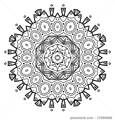 Flower Mandala. Vintage decorative elements. Flower Mandala. Vintage decorative elements. 37989066
