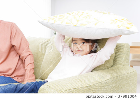 Child playing with grandma Child playing with grandma 37991004