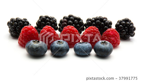 Berry mix isolated on white Berry mix isolated on white 37991775