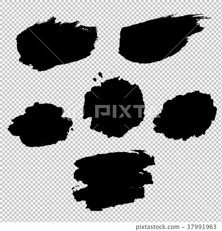 Black Blots Set Isolated Black Blots Set Isolated 37991963