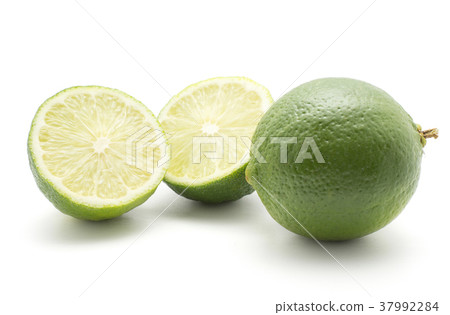 Fresh isolated lime on white 37992284