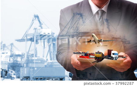 Transportation, import-export logistics concept Transportation, import-export logistics concept 37992287